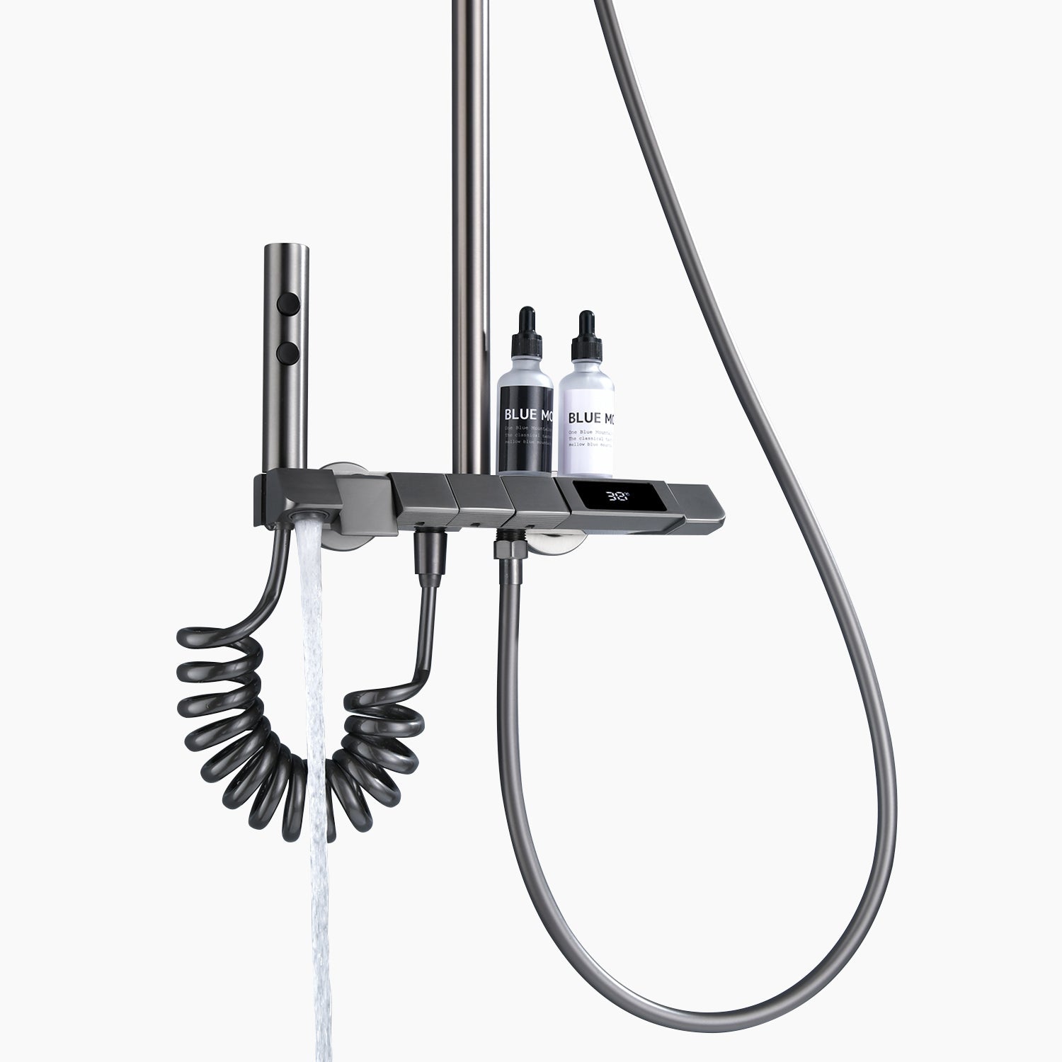 Lefton Thermostatic Shower System with Temperature Display (Celsius Only) and 4 Water Outlet Modes-SST2202