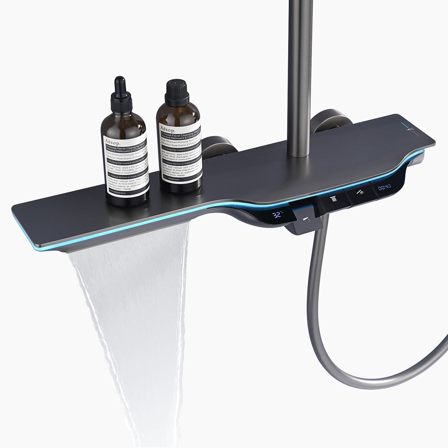 Lefton Thermostatic Shower System with Temperature Display (Celsius Only) and LED Light-SST2207